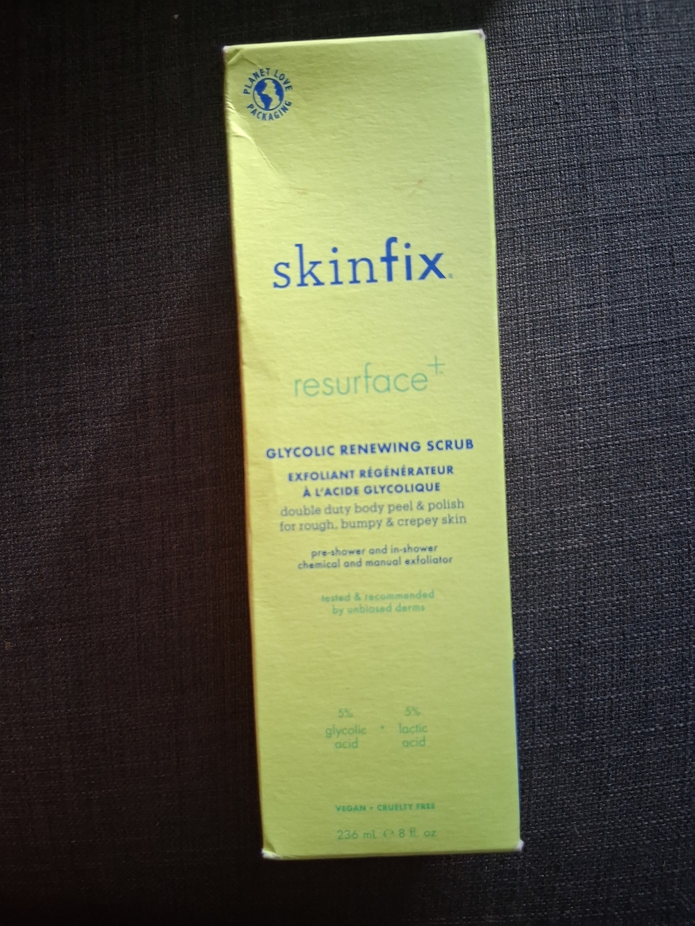 NEW SEALED Skinfix Resurface Glycolic Renewing Scrub 8 oz